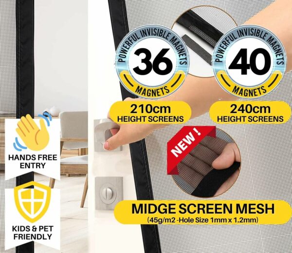 Magnet Flyve Skærm Dør | Insektbeskyttelse Magnet Gardin | Magnetisk Dørskærm - Image 8
