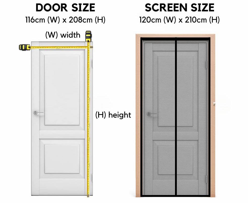 Magnet Flyve Skærm Dør 60cm x 210cm, billede 11