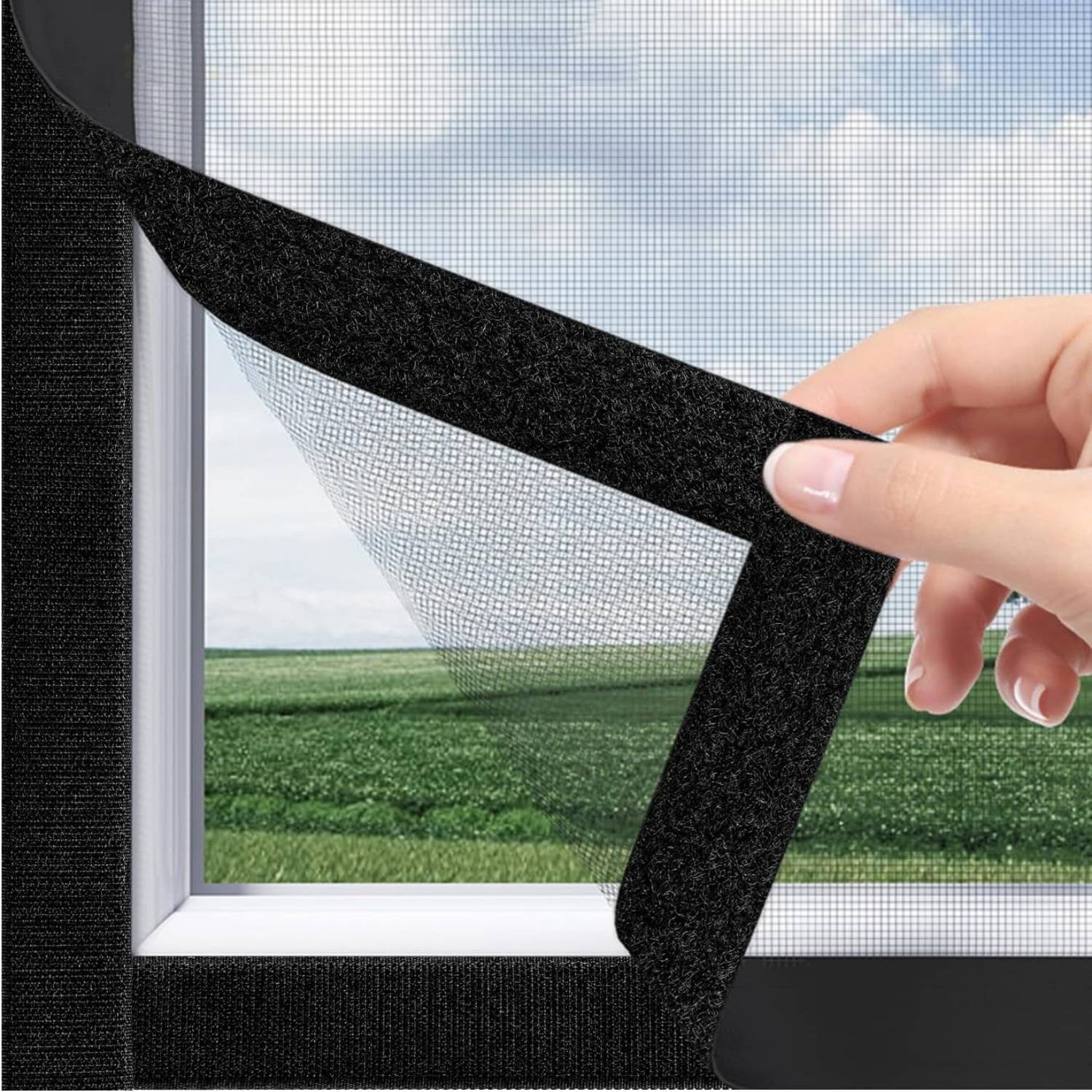 Velcro Vinduesskærme Standard Net 100cm x 150cm (skåret til enhver størrelse), billede 10